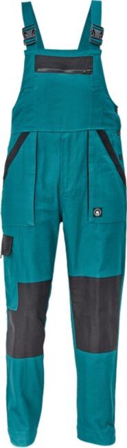Cerva MAX NEO Kalhoty pracovní s laclem zelená/černá 54