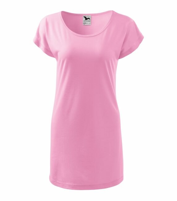 MALFINI LOVE Dámské triko/šaty světle růžová XS