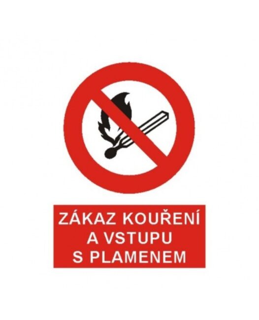 Bezpečnostní značky 4201A A4 fólie Zákaz kouření a vstupu s plamenem