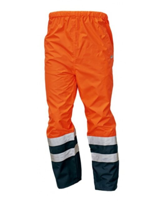 Cerva EPPING NEW Kalhoty pracovní do pasu reflexní nepromokavé oranžová/modrá  L
