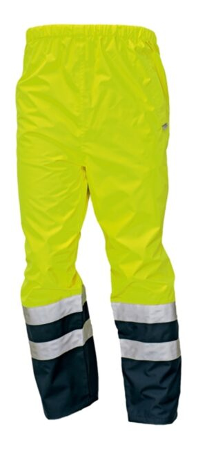 Cerva EPPING NEW Kalhoty pracovní do pasu reflexní nepromokavé žlutá/modrá  3XL
