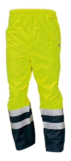 Cerva EPPING NEW Kalhoty pracovní do pasu reflexní nepromokavé žlutá/modrá  L