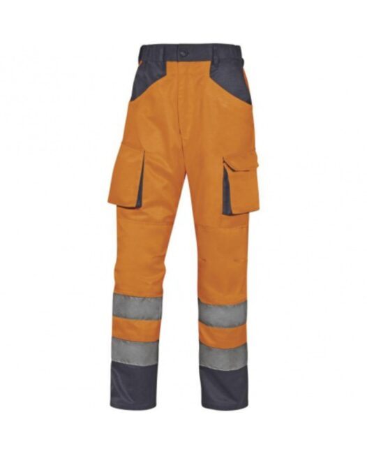 DeltaPlus M2PHV Kalhoty pracovní reflexní oranžová/šedá L