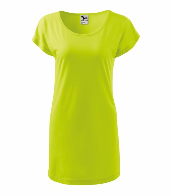 MALFINI LOVE Dámské triko/šaty žlutozelená XL