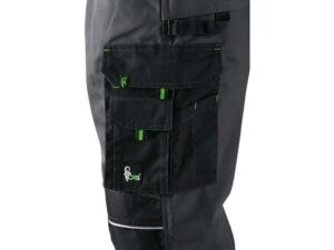 CXS SIRIUS TRISTAN pánské Kalhoty pracovní s laclem šedá/zelená 68