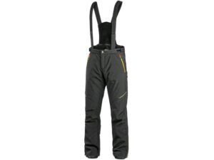 CXS TRENTON pánské Kalhoty do pasu zimní se šlemi černá/žlutá 54