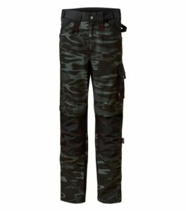 MALFINI VERTEX CAMO pánské Kalhoty do pasu pracovní camouflage šedá 182 48