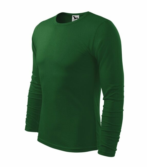 MALFINI FIT-T LONG SLEEVE pánské dlouhý rukáv Tričko lahvově zelená XXL