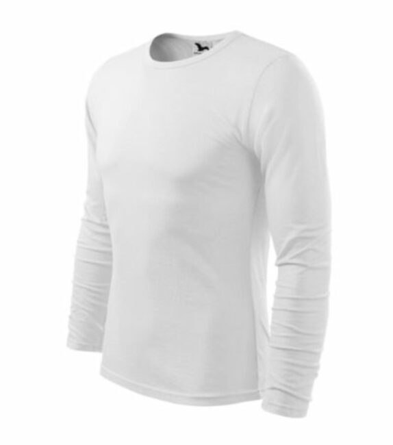 MALFINI FIT-T LONG SLEEVE pánské dlouhý rukáv Tričko bílá  XL