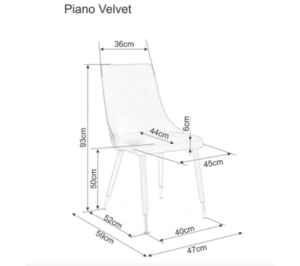 Signal Židle PIANO VELVET černý / zlatý rám / starorůžová BLUVEL 52