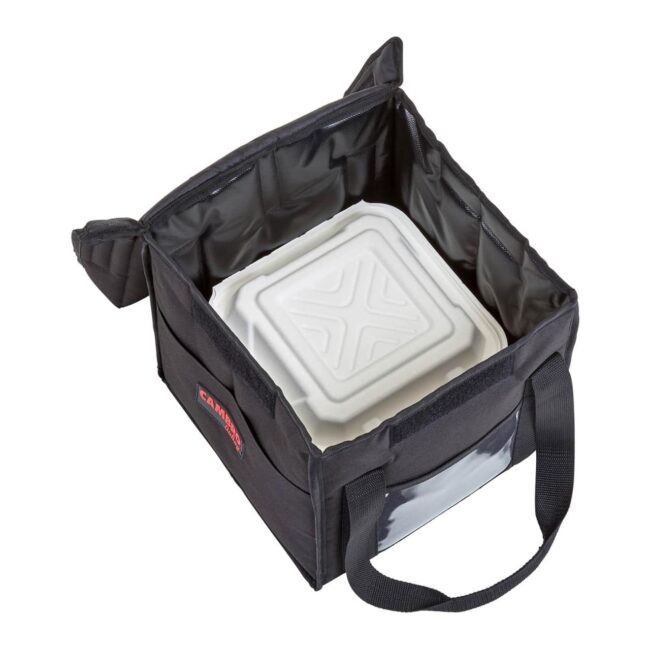 Termotaška na jídlo – 25.5 x 25.5 x 28 cm – Black – skládací - Tašky a boxy na rozvoz jídla CAMBRO