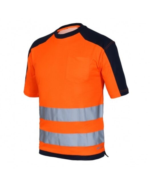 ISSA 08186 Tričko reflexní oranžová/modrá  3XL