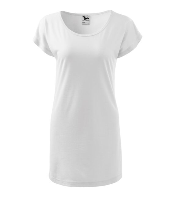 MALFINI LOVE Dámské triko/šaty bílá  XL
