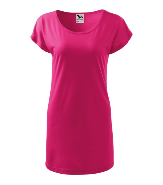 MALFINI LOVE Dámské triko/šaty růžová  XL