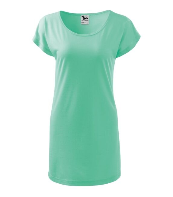 MALFINI LOVE Dámské triko/šaty světle zelená  S