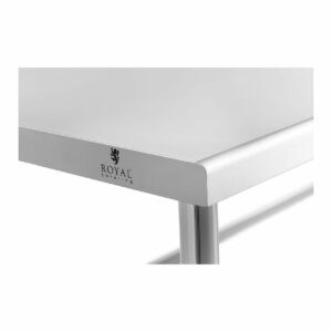 Pracovní stůl z ušlechtilé oceli 100 x 60 cm lem nosnost 90 kg - Pracovní stoly Royal Catering