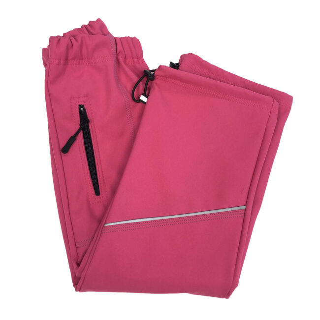 SANTI Kalhoty dětské softshellové růžová  134