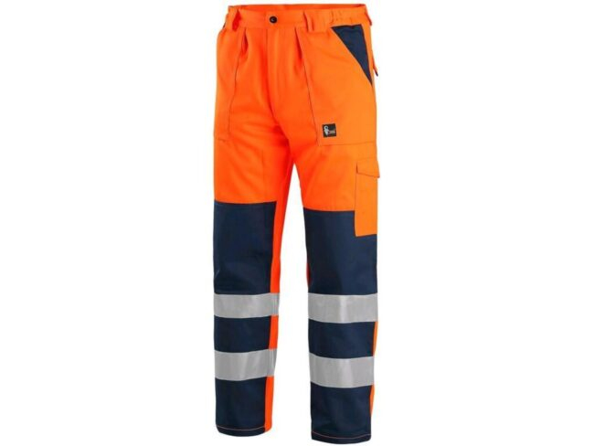 CXS NORWICH Kalhoty do pasu reflexní oranžová/modrá  48