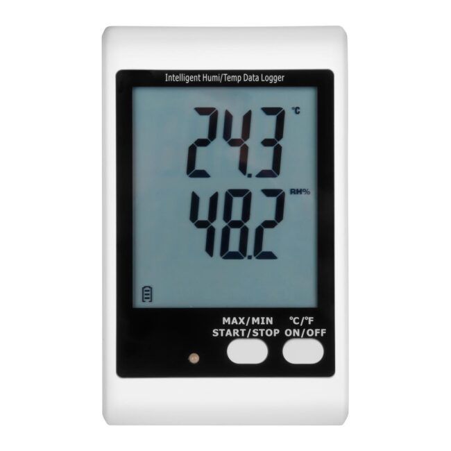 Datalogger teploty a vlhkosti LCD teplota -40 až +125 °C relativní vlhkost 0 až 100 % s externím čidlem - Steinberg Systems