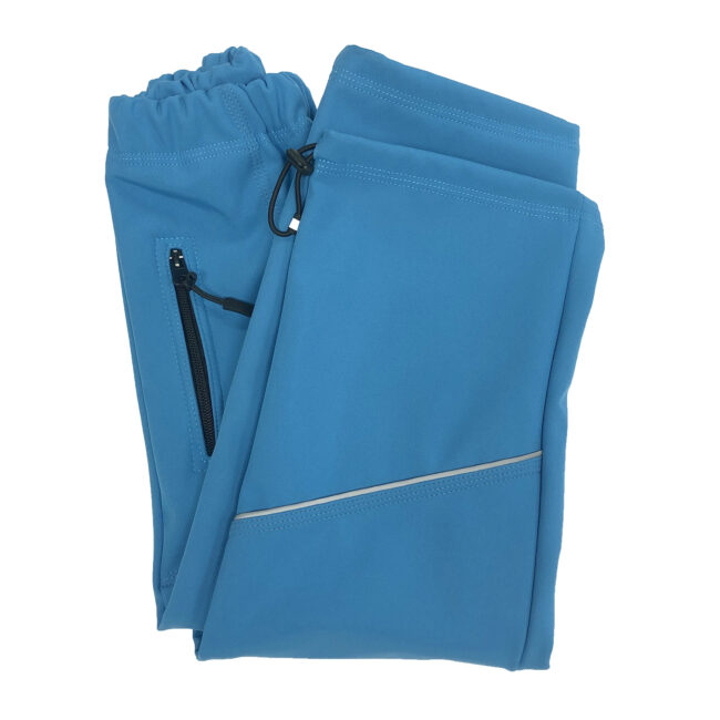 SANTI Kalhoty dětské softshellové zimní modrá  104