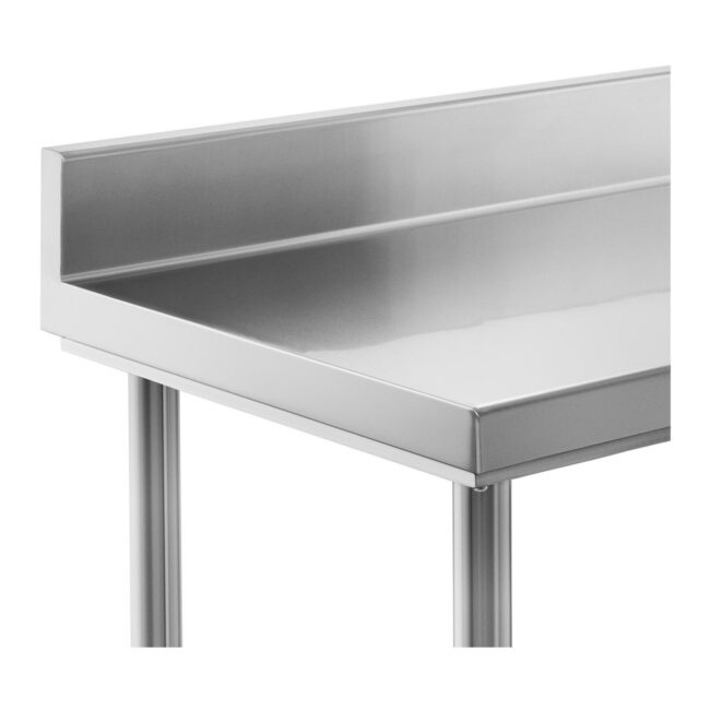 Stůl z ušlechtilé oceli 120 x 60 cm lemování nosnost 137 kg - Pracovní stoly Royal Catering