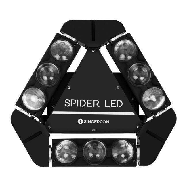 Spider LED otočná hlava 9 LED diod 100 W - Světelná technika Singercon